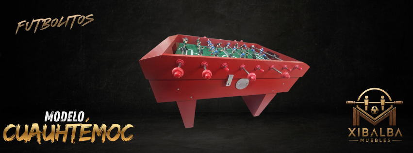 Futbolito Cuauhtémoc rojo intenso edición especial – Xibalba Muebles
