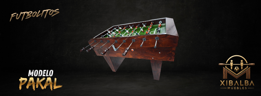 Futbolito Pakal madera oscura clásico – Xibalba Muebles CDMX