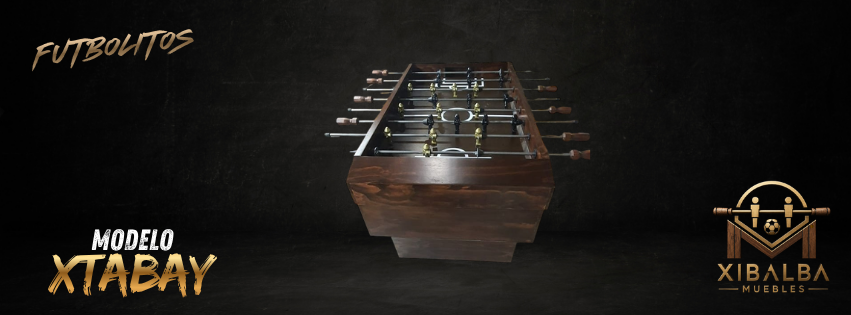 Futbolito Modelo Xtabay madera oscura base cuadrada – Xibalba Muebles